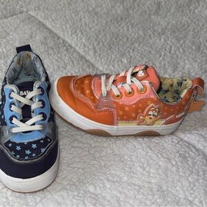 Blue and Orange Starry Kids Sneakers